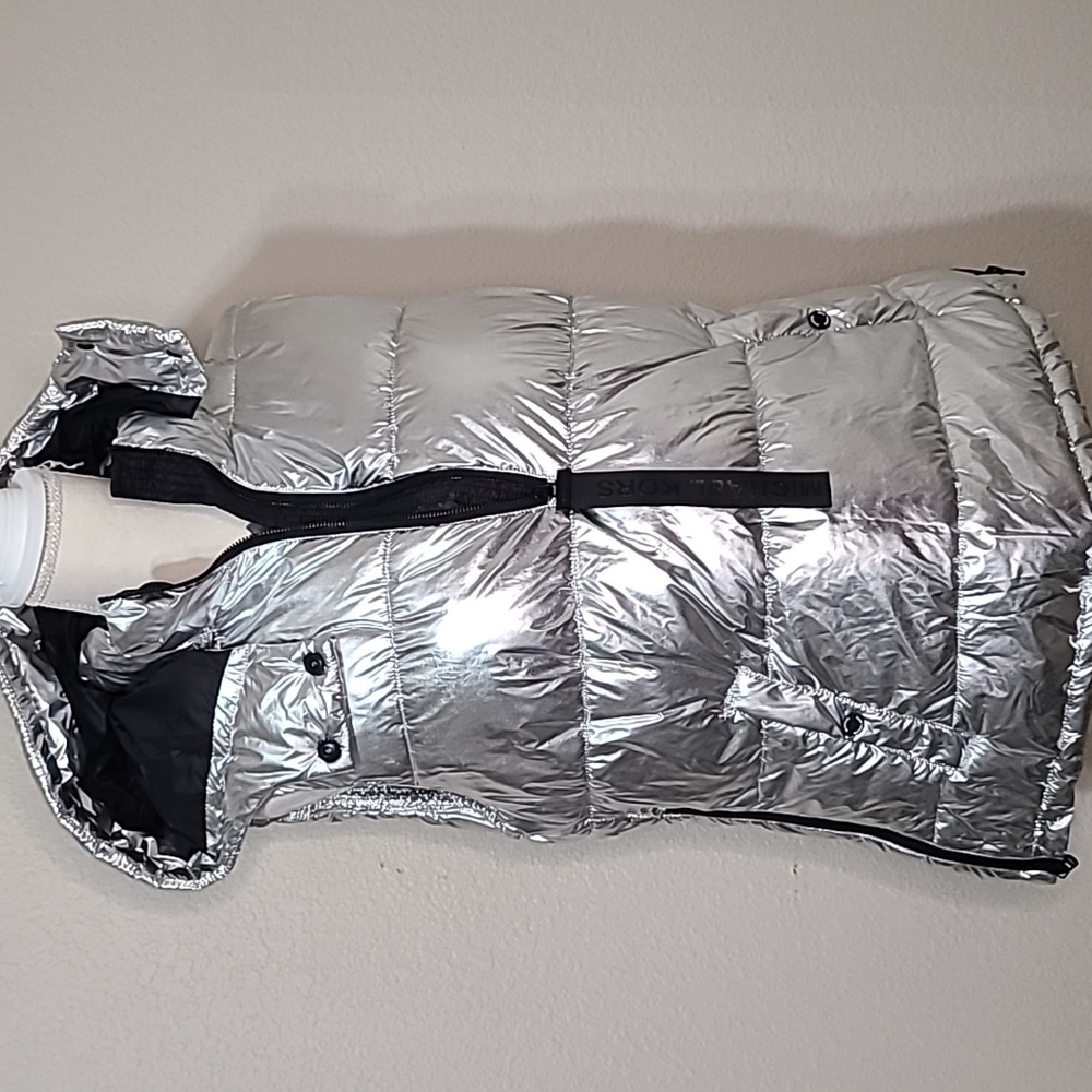 Michael Kors Metallic Puffer Vest
